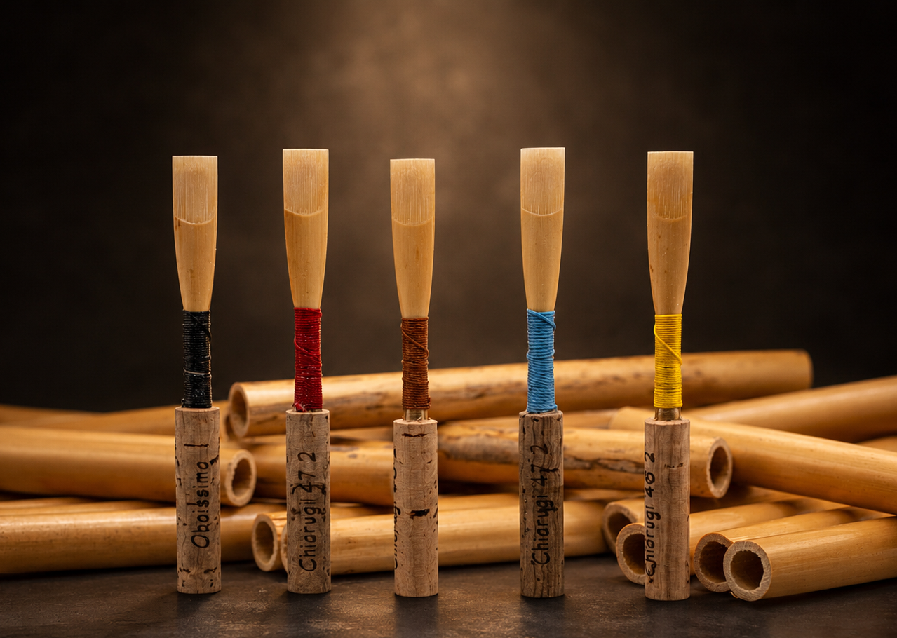 Handmade oboe reeds made from selected premium cane