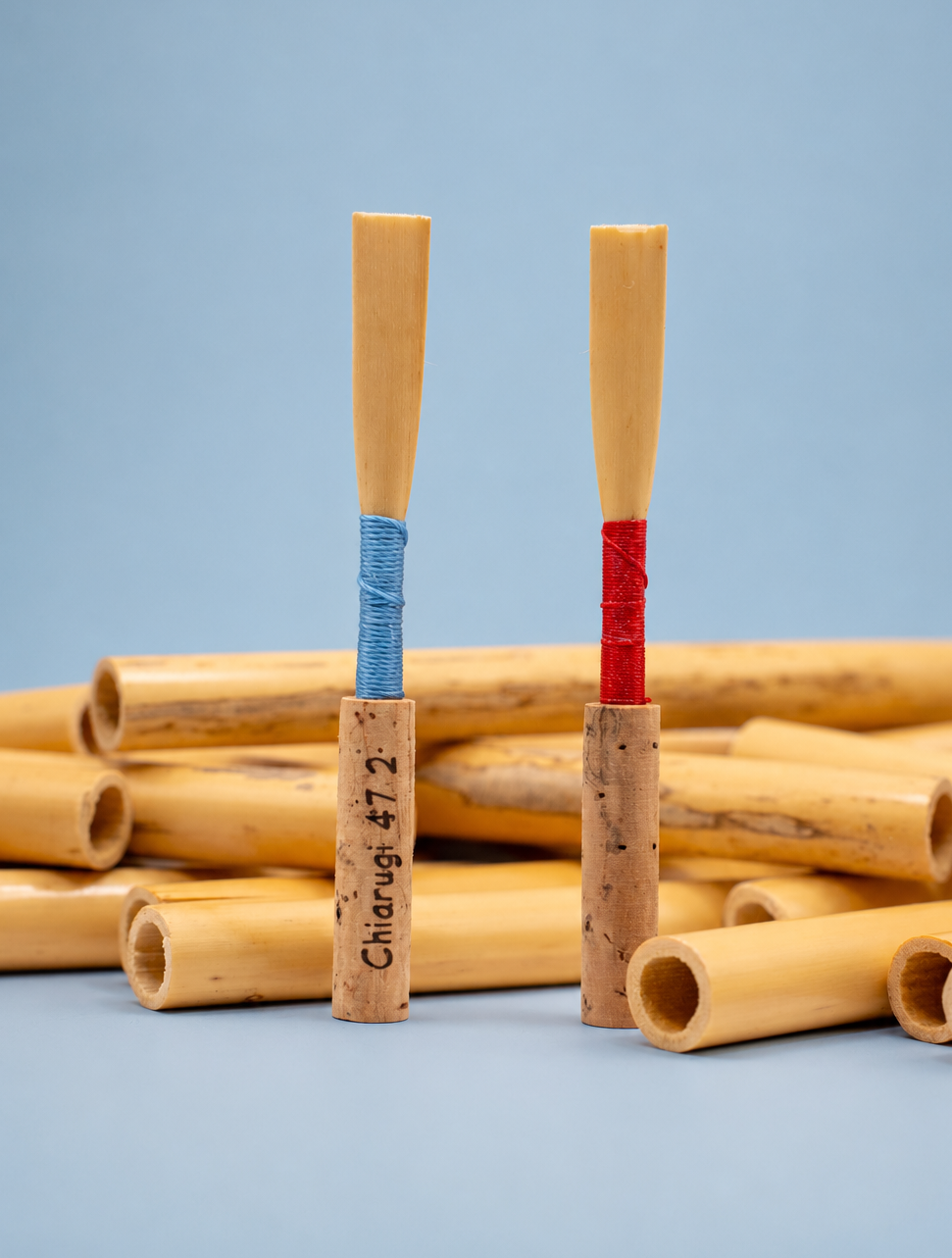 Handmade blank oboe reeds made from selected cane