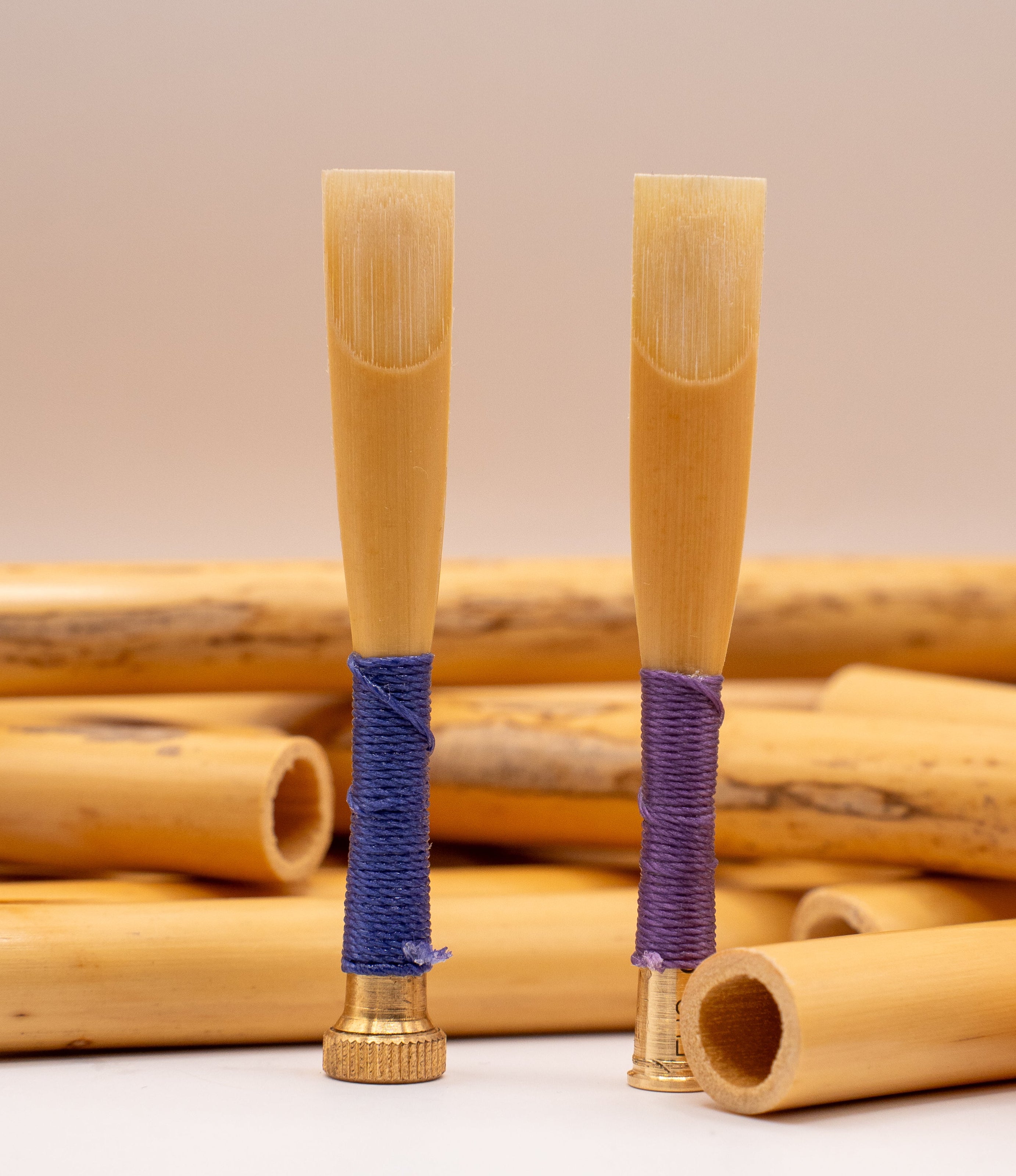 Handmade English horn reeds made from selected cane