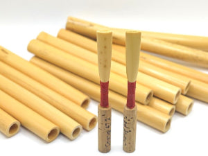 Handmade blank oboe reeds ready for scraping