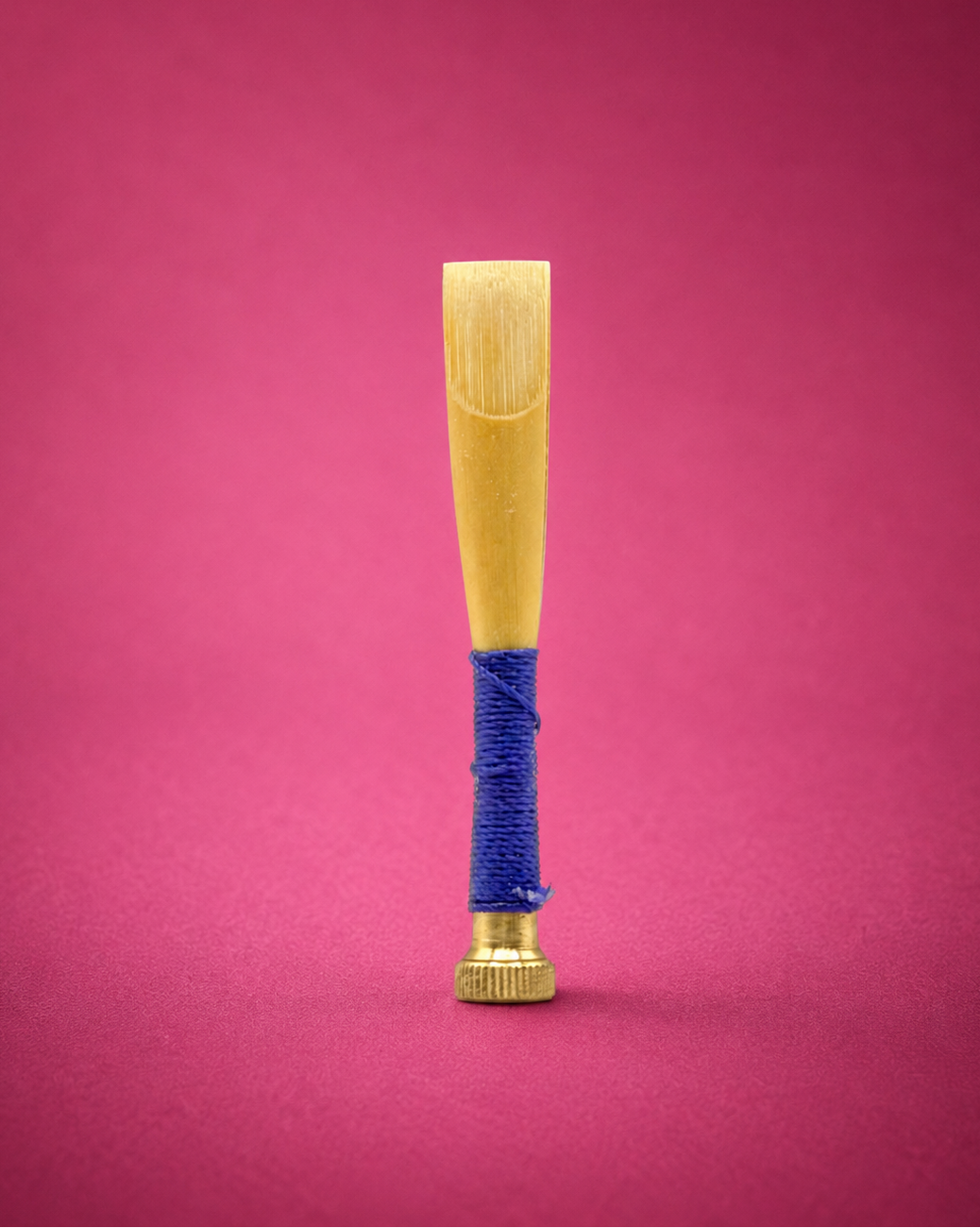 Handmade English horn reed on Chiarugi staple