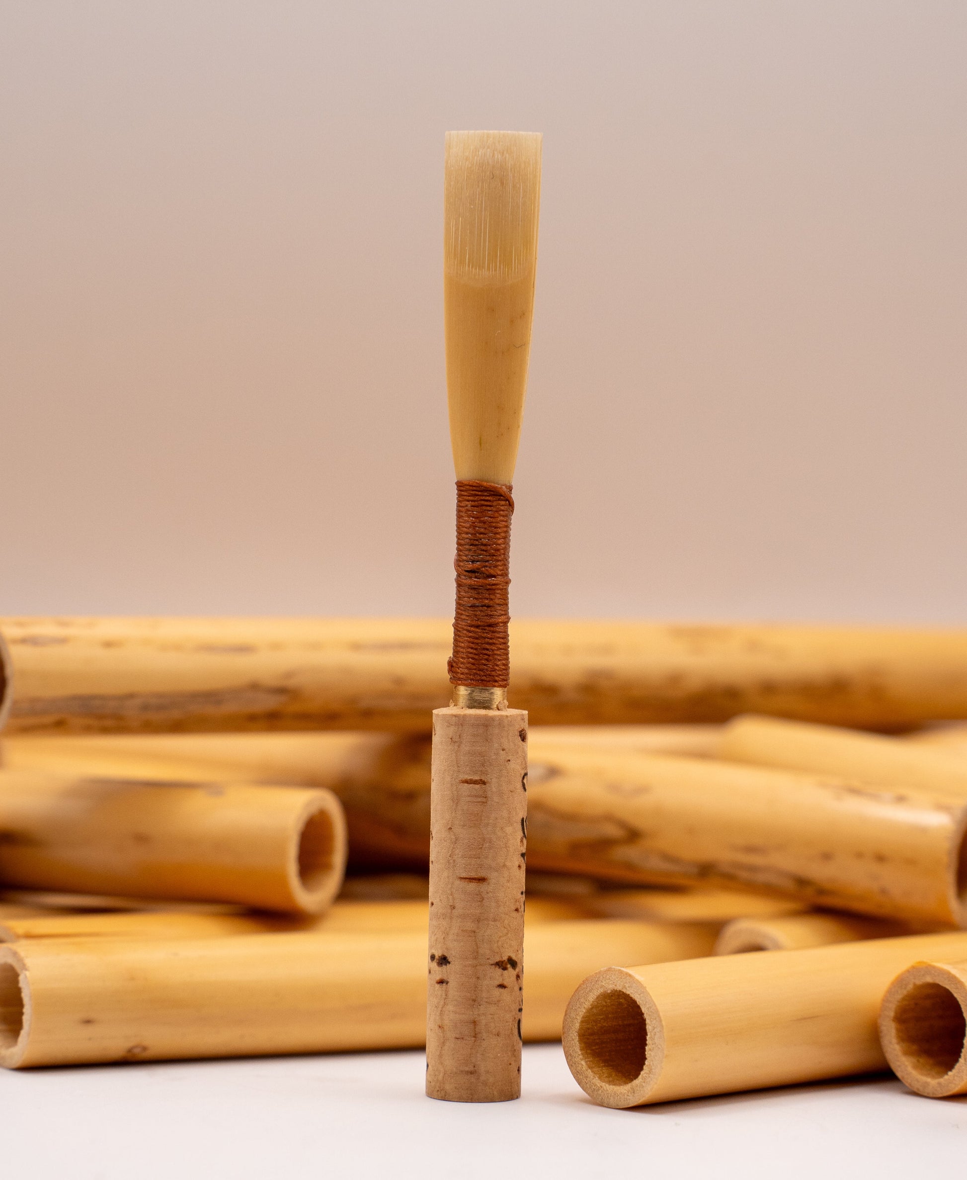 Handmade professional oboe reed made from selected cane
