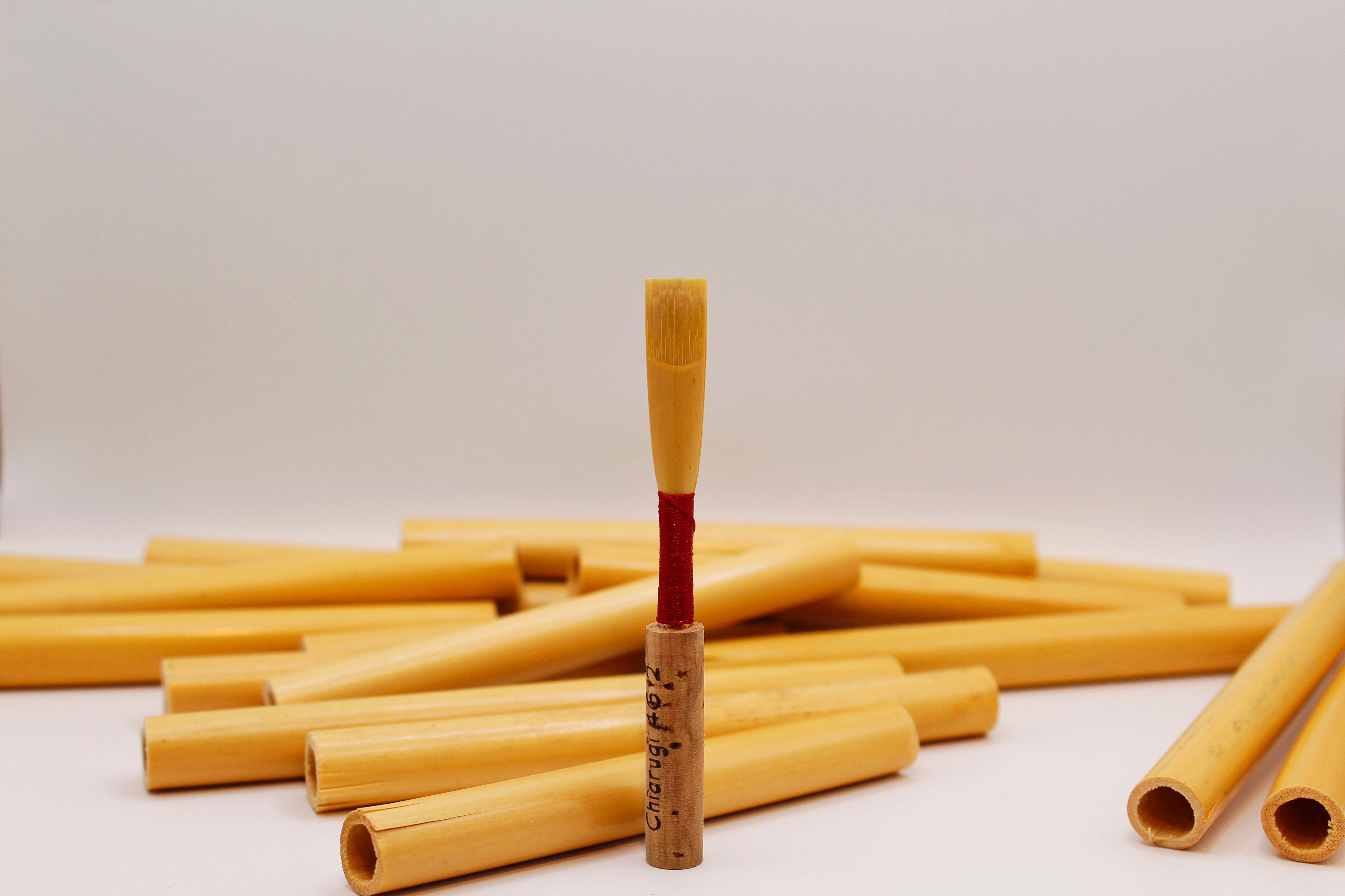 Professional oboe reed on Chiarugi staple with selected cane